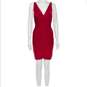Herve Leger v-neck dress